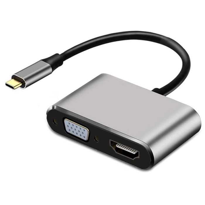 USB TYPE-C TO HDMI-VGA-USB-TYPE C 4IN1 ADAPTÖR (4434)