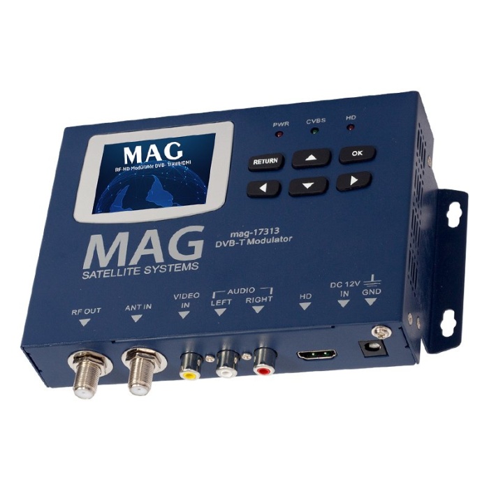 MAG MG-17313 LCD EKRANLI HD-RF CONVERTER FULL HD DVB-T ENCODER MODULATOR (DVB-T/AV/HDMI) (4434)