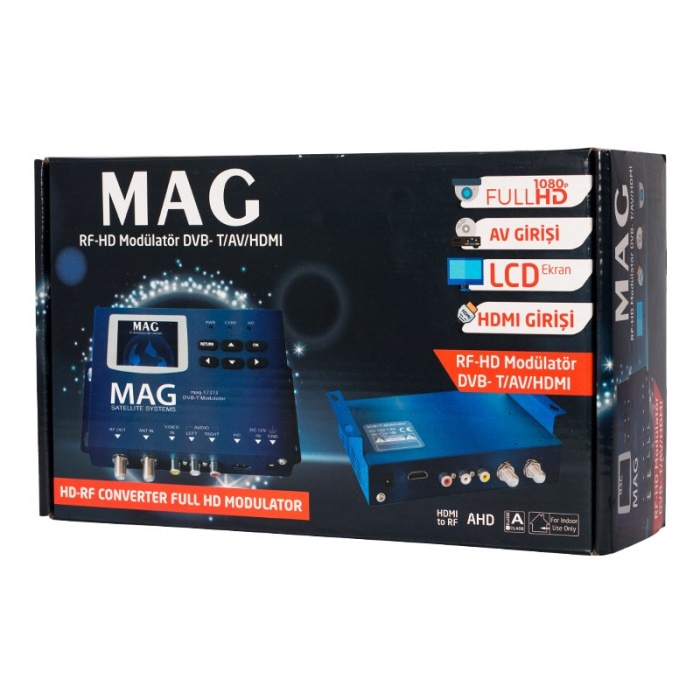 MAG MG-17313 LCD EKRANLI HD-RF CONVERTER FULL HD DVB-T ENCODER MODULATOR (DVB-T/AV/HDMI) (4434)