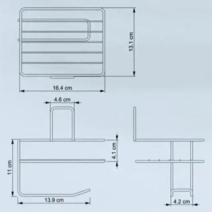 Kendiliğinden Yapışkanlı Tuvalet Kağıdı Tutacağı ve Yedek Raf - Siyah Modern Metal Tasarım (4434)