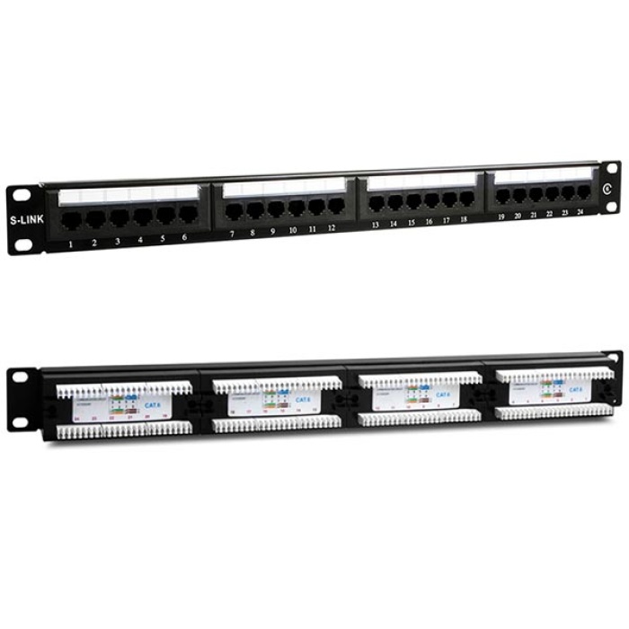 S-LINK SL-F624 24 LÜ UTP CAT6 PATCH PANEL (4434)