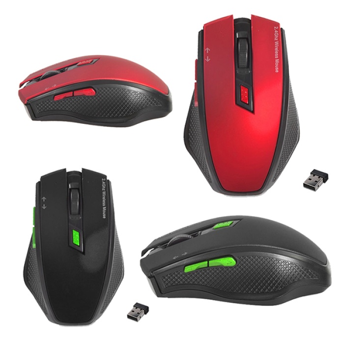 EVEREST SMW-777 USB 2.4GHZ OPTİK KABLOSUZ MOUSE (KIRMIZI*SİYAH) (4434)