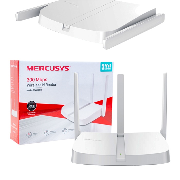 MERCUSYS MW305R 300 MBPS 3 ANTENLİ WIFI-N ROUTER ACCESS POINT (TP-LINK) (4434)