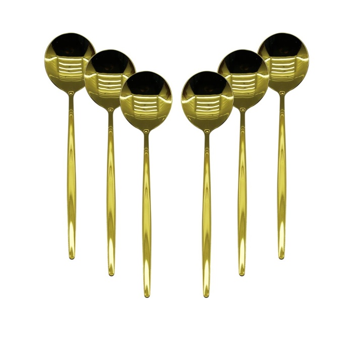 6 PCS GOLD YEMEK KAŞIK SETİ (4434)