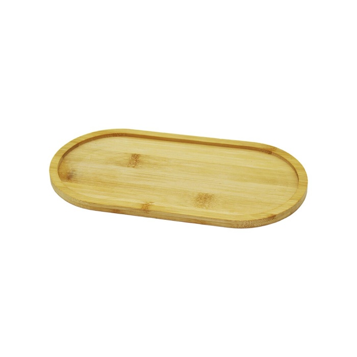 OVAL AHŞAP BAMBU YAĞDANLIK ALTLIK 12X23CM (4434)