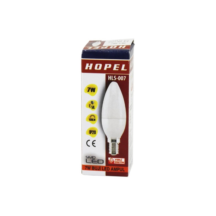 7W - E14 BUJİ LED MUM AMPUL 630LM  HLS-007 (4434)