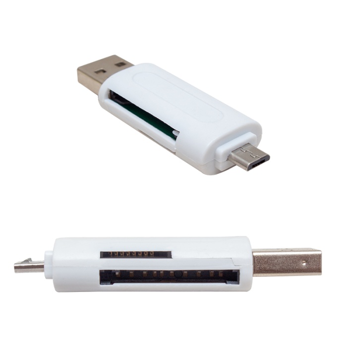 USB TO MICRO USB + KART OKUYUCU OTG ÇEVİRİCİ (4434)