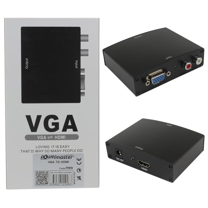 VGA TO HDMI DÖNÜŞTÜRÜCÜ ADAPTÖRLÜ (4434)