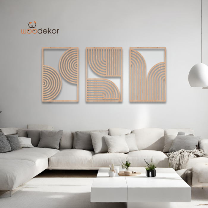 Minimalist İskandinav Desenler Ahşap Tablo - Woolight