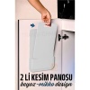 Turk 2 li Kesim Panosu Stantlı Yapışkanlı Kesim Tahtası BEYAZ Mikko Design