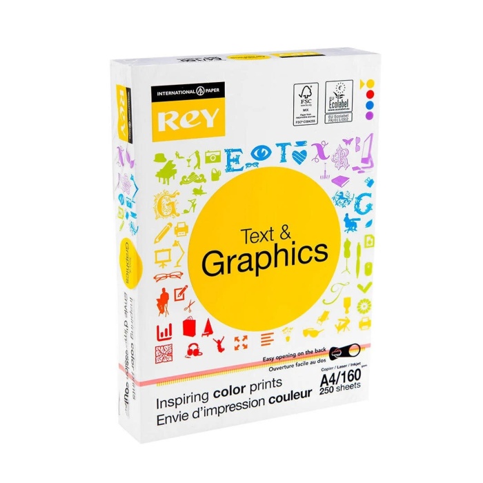 Rey Text Graphics A4 160 gr 250 Yaprak 21x29,70 Gramajlı 250 Li