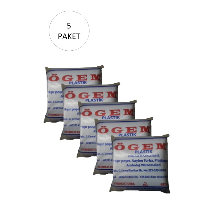 Bakkaliye Naylon Torba Yarımlık 14x27 cm 1 kg 5 Paket (Takriben 1,800 Adet)