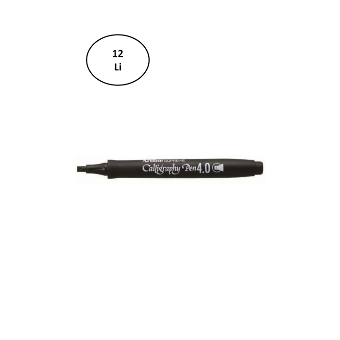 Artline Supreme Calligraphy Pen 4.0 Siyah 12li