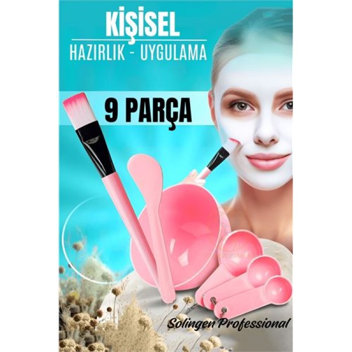 Turk 9 Parça Maske Hazırlama Karıştırma Kiti Solingen Professional