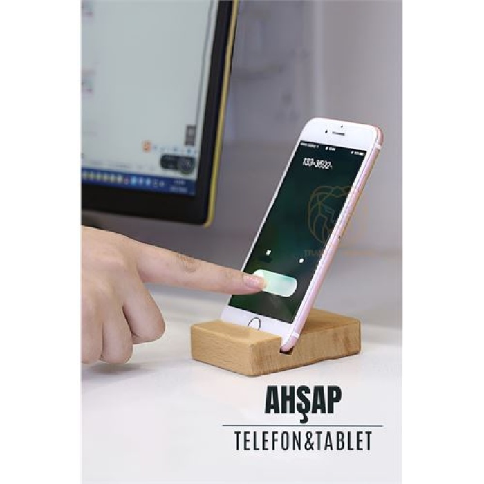 Turk Yan-Dik Cep Telefonu Standı Ahşap Luca Salvatore Design