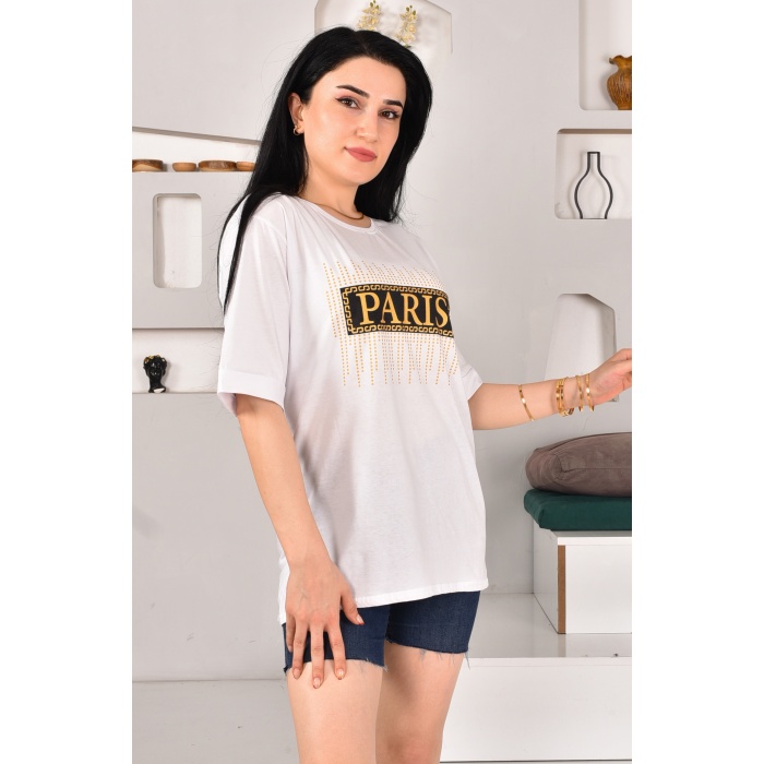 Paris Baskılı Bayan T-shirt