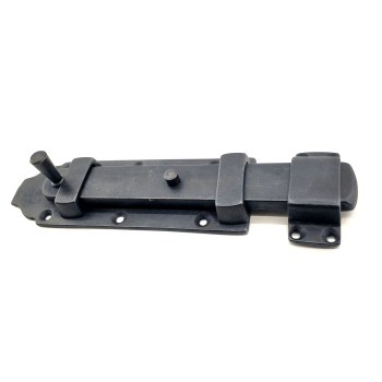 Antika Tarz Dekoratif Pirinç Yassı Kapı Sürgüsü - 55x215 Mm, Oksit - Lisinya