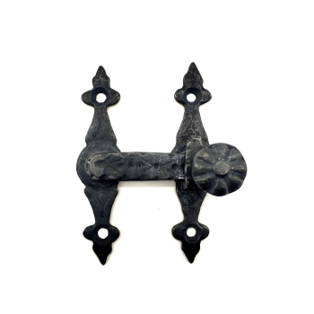 Antika Tarz Dekoratif Pirinç Kapı, Pencere Mandalı - 82x65 Mm, Oksit - Lisinya