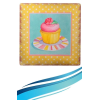 Decotown Duvar Panosu 40*40 Cup Cake Muffin Motifli Duvar Süsü ( Lisinya )