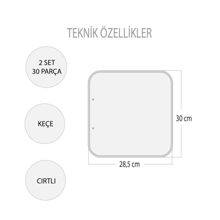 2 Set - 32 Parça  Mutfak ve Yatak Odası Keçe Cırtlı Aktivite Sayfası - Çocuk Etkinlik , Eğitici Oyuncak