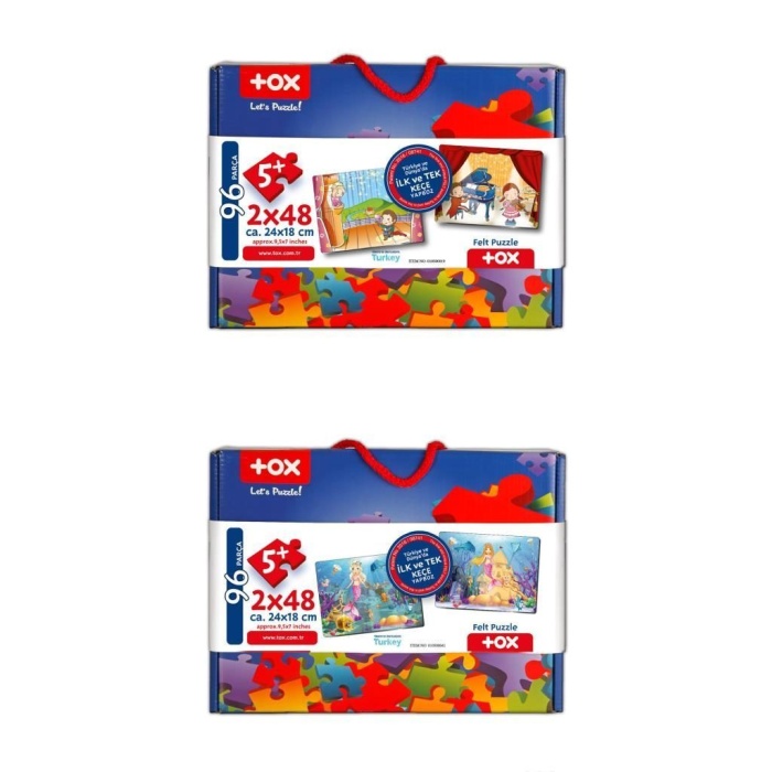 4 Set - 96 Parça  Deniz Kızı ve Sahne 5+ Keçe Yapboz - 5 Yaş Puzzle