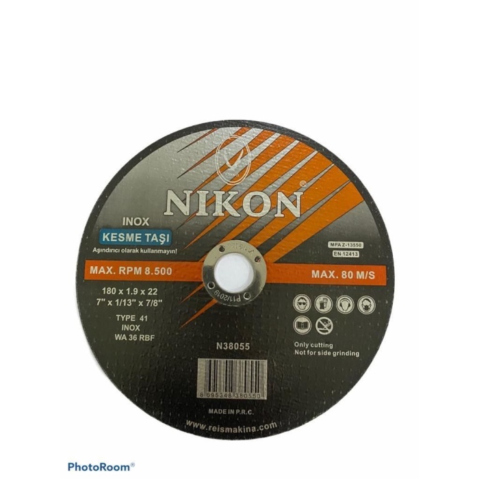 Nikon 38055 Düz 180X1,9X22mm İnox Kesme Taşı