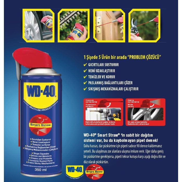 WD 40 Smart Straw Pas Sökücü Yağlayıcı 350 ml