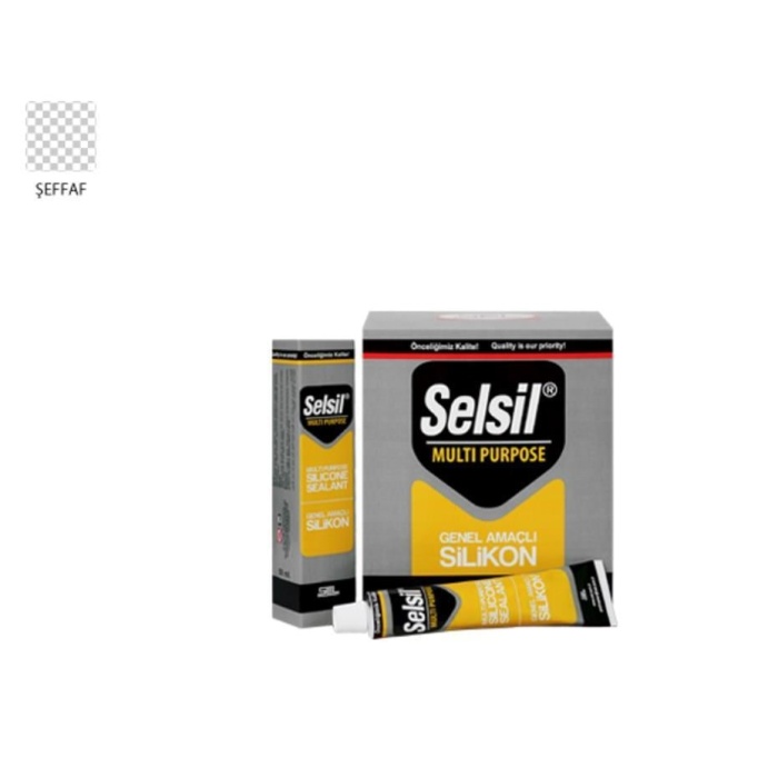 Selsil Genel Amaçlı Tüp Silikon 50 ml Şeffaf