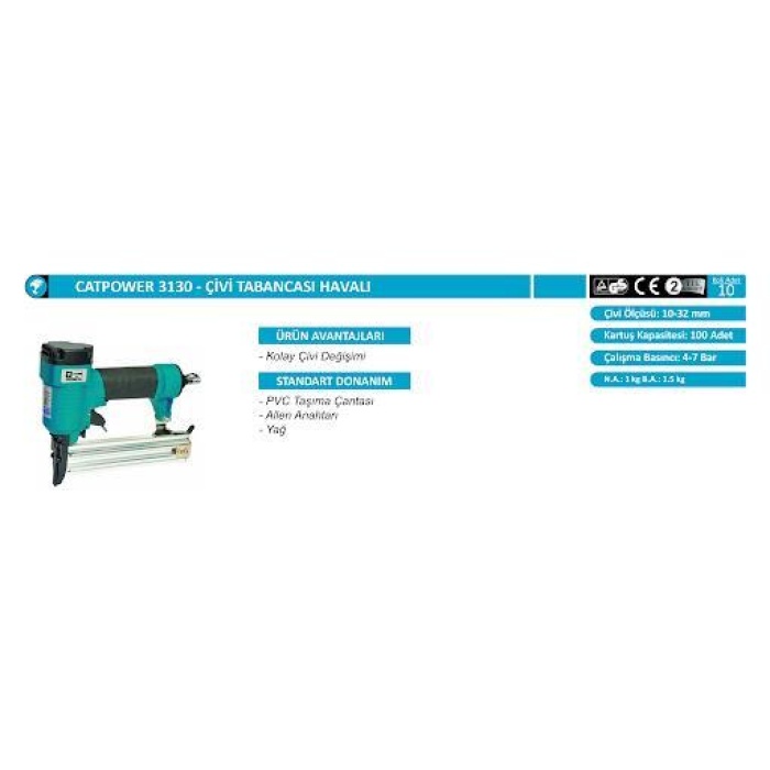 Cat Power 3140 Havalı Çivi Çakma Makinası 10-50 mm