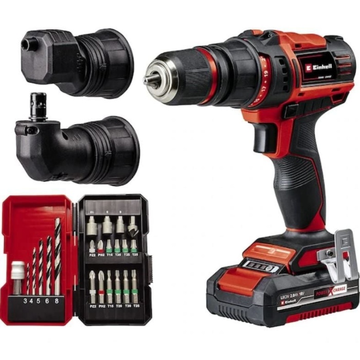 Einhell TE-CD 18/45 3X Lİ-i +22 (1x2,0 Ah) Akülü Vidalama Set