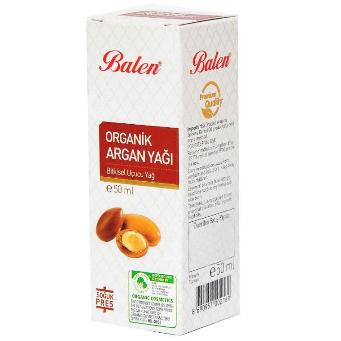 Argan Yağı Organik Soğuk Pres 50 ML Cam Şişe