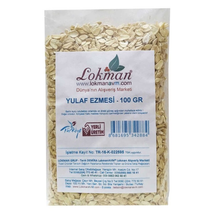 Yulaf Ezmesi Doğal 100 Gr Paket