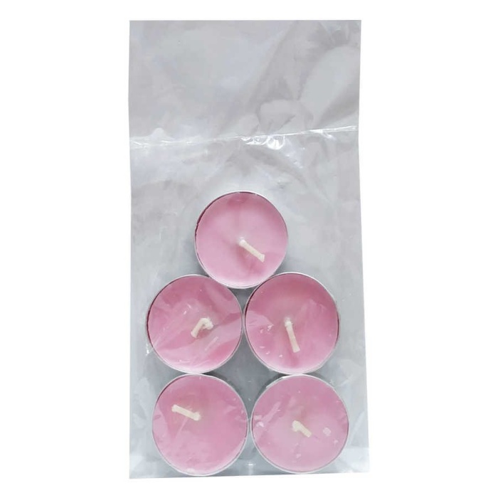 Tea Lights Pembe Mum 5 li 1 Paket