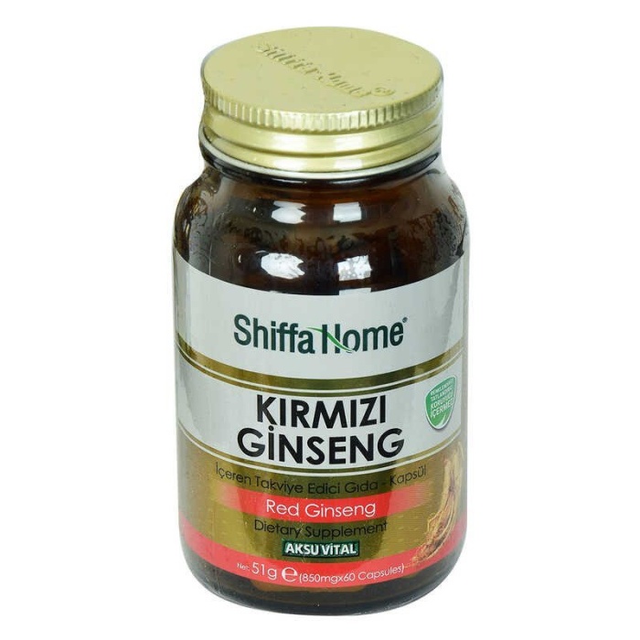 Shiffa Home Kırmızı Ginseng Diyet Takviyesi 850 Mg x 60 Kapsül