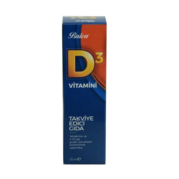 D3 Vitamini Takviye Edici Gıda 20 ML