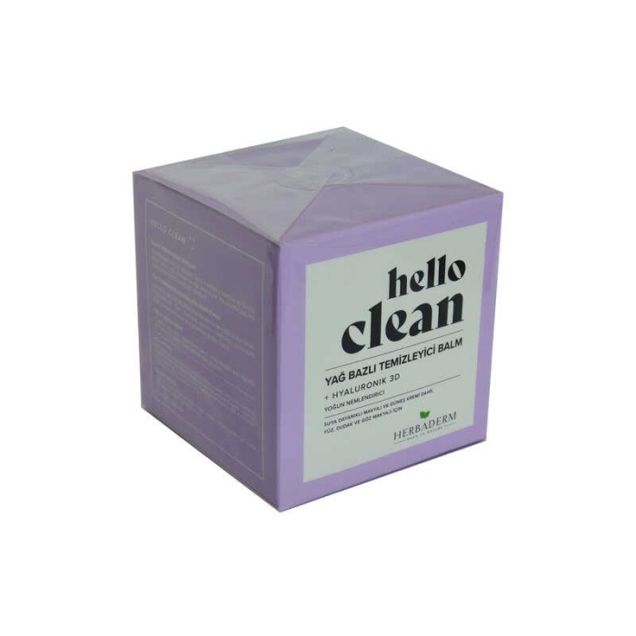 Hello Clean Yüz Dudak ve Göz için Yağ Bazlı Temizleyici Balm Hyaluronik 3D 100 ML