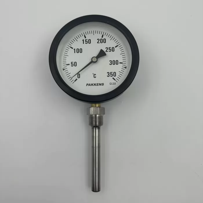 Ø 100 - 0 - 350°C 1/2 10 CM ALTTAN ÇIKIŞLI TERMOMETRE (Lisinya)