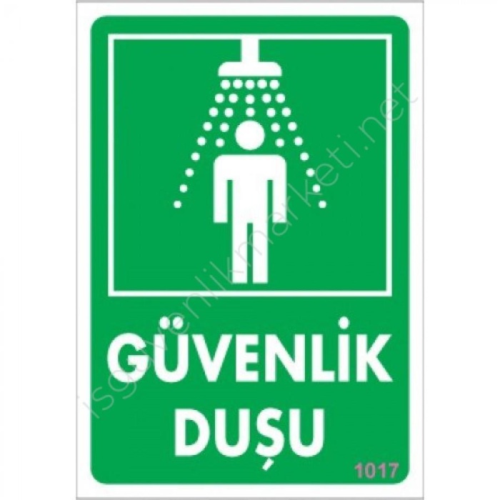 Güvenlik Duşu Uyarı Levhası 17,5x25 KOD:1017