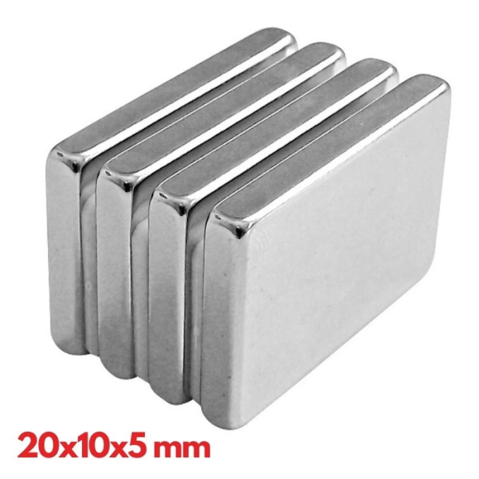 N35 20x10x5 Mm Neodyum Mıknatıs 250 Adet, Köşeli, Nikel Kaplamalı Kaliteli Ve Dayanıklı Ürün