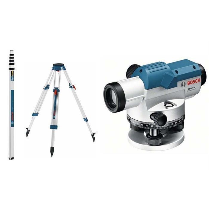 Bosch GOL 26 D+BT 160 Tripod+GR 500 Mira 100 Metre Optik Nivelman