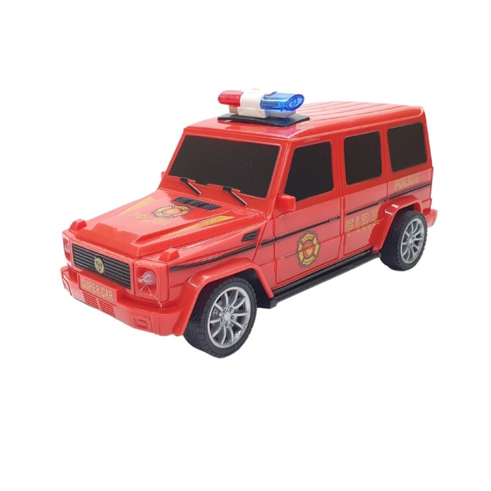 Uzaktan Kumandalı Mercedes Polis Jeep 1:20 Ölçek 18 Cm Kırmızı - 13578-887 (Lisinya)