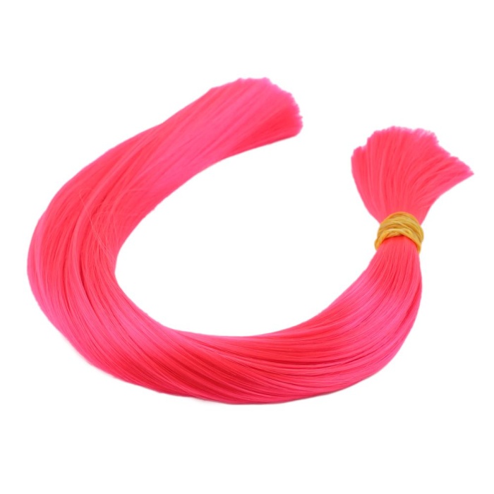 Neon Pembe Renkli Sentetik Boğum Saç / 1Kg