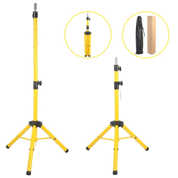 Kuaför Eğitim Mankeni İçin Metal Tripod / Sari + Taşıma Çantası