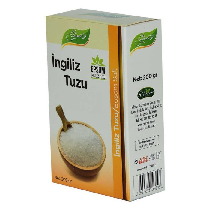 İngiliz Tuzu Yenilebilir Epsom Salt Magzenyum Sülfat 200 Gr