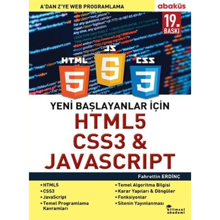 Yeni Başlayanlar İçin HTML5, CSS3 ve Javascript - A ’Dan Z’Ye Web Programlama  (4022)