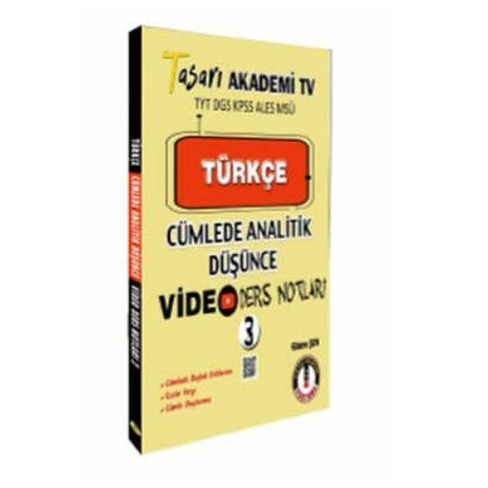 Tasarı Türkçe Cümlede Analitik Video Ders Notları 3  (4022)