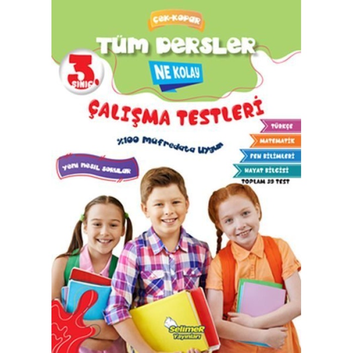 3. Sınıf Tüm Dersler Çek-Kopar Ne Kolay Çalışma Testleri  (4022)