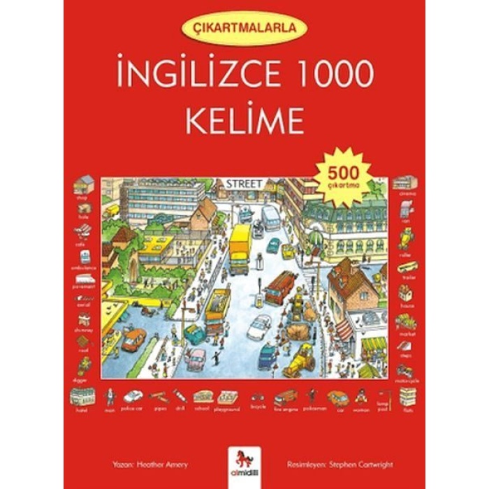 Çıkartmalarla İngilizce 1000 Kelime (500 Çıkartma)  (4022)