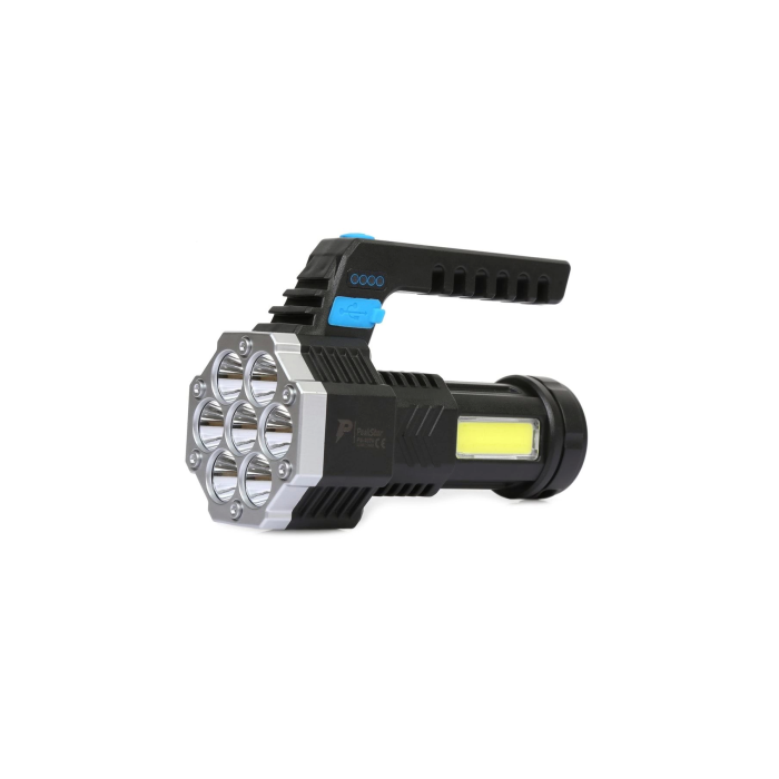 Usb Şarj Göstergeli Şarj Edilebilir 7*xpe +cob Led El Feneri