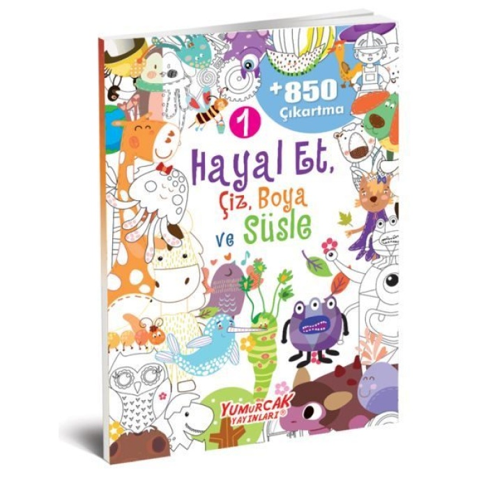 Hayal Et-Çiz-Boya-Süsle 850 Çıkartma -1  (4022)